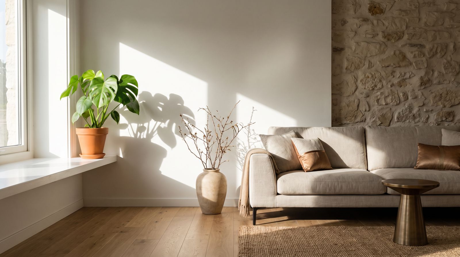 Salón luminoso de una vivienda — servicios integrales del hogar de Gevase